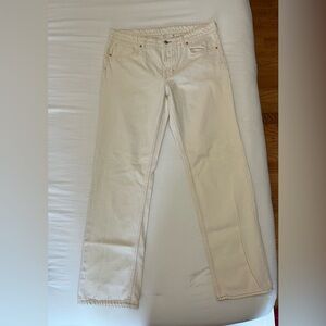 H&M Cream Straight Leg Jeans